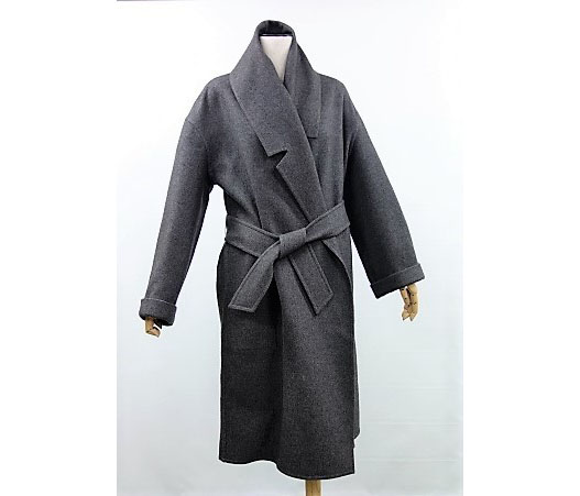 エルメス レディース カシミア100％ 高級 ロングコート グレー