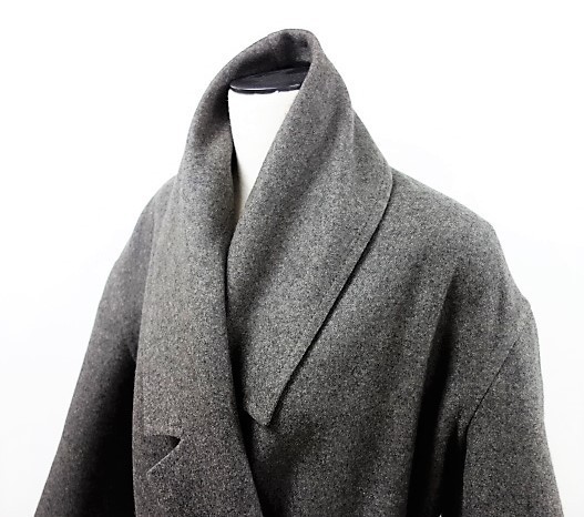 エルメス レディース カシミア100％ 高級 ロングコート グレー