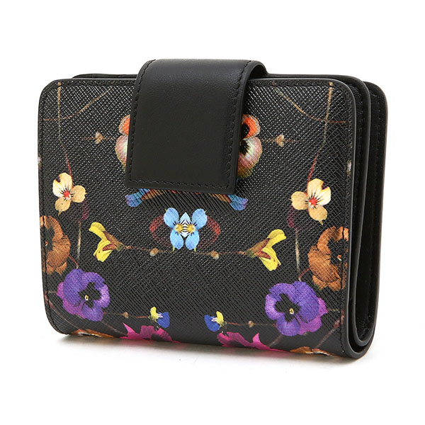 ジバンシー 財布コピーGIVENCHYフラワー財布 黒 ウォレット BC06363563 960 花柄