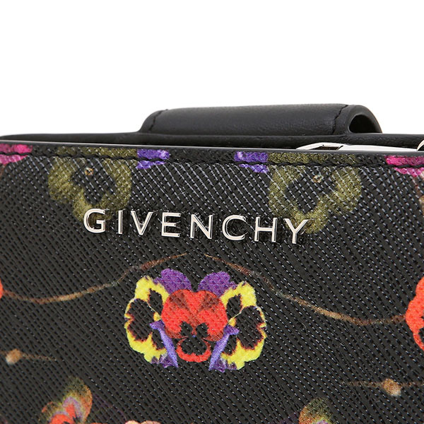 ジバンシー 財布コピーGIVENCHYフラワー財布 黒 ウォレット BC06363563 960 花柄