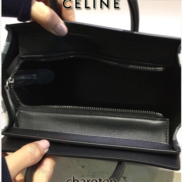 セリーヌ ショルダーバッグ ポシェット NANO SHOPPER ナノショッパー ブラックXホワイト セリーヌコピー