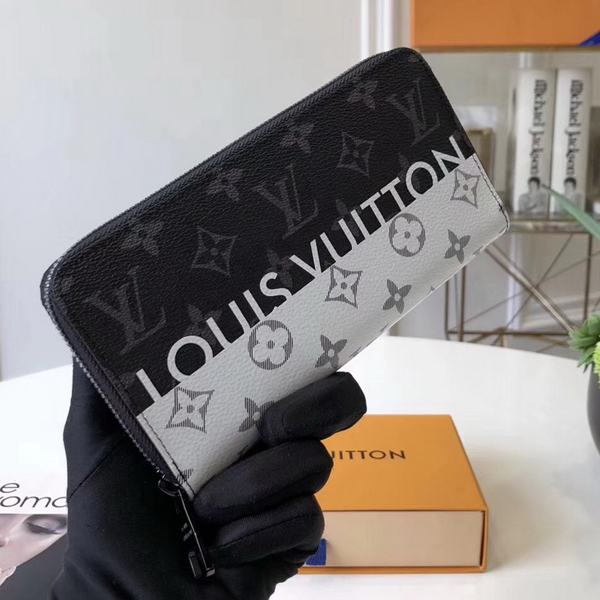 BRAZZA WALLET ルイヴィトン ウォレット 長財布 2018SS M63027 モノグラムエクリプス・キャンバス ルイヴィトン 財布コピー