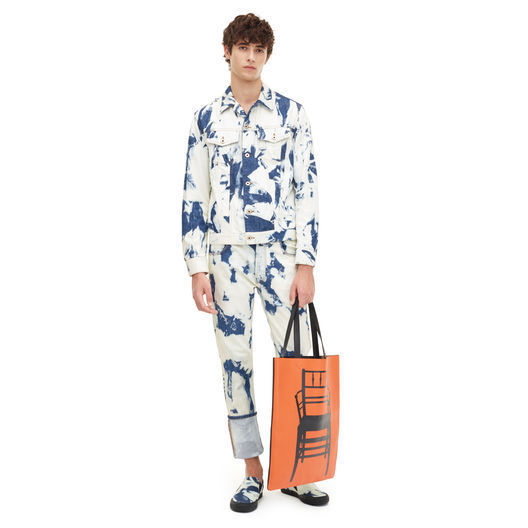 ロエベ 財布コピー ブリーチインディゴブルー デニムジーンズジャケット ロエベ服コピー