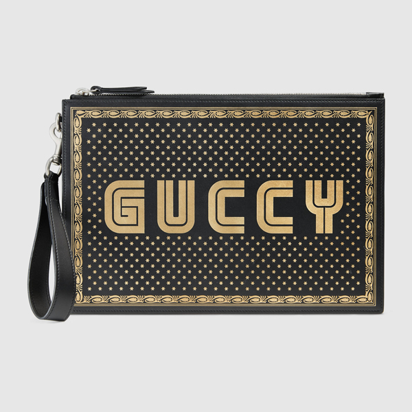 グッチ トート バッグ コピー グッチ GUCCY ポーチ プリント レザー ポーチMagnetismo