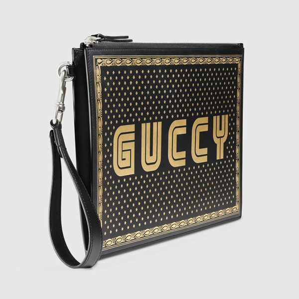 グッチ トート バッグ コピー グッチ GUCCY ポーチ プリント レザー ポーチMagnetismo