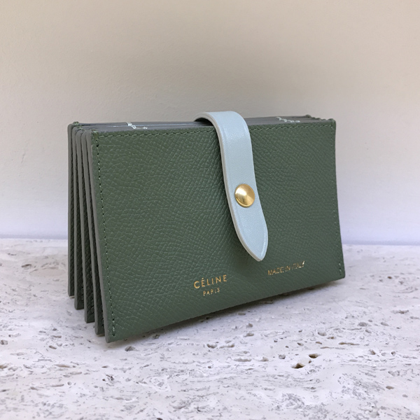 2018SS セリーヌ 財布コピー Accordeonカードケース 104323A15.31OV Olive アコーディオン式カードホルダー