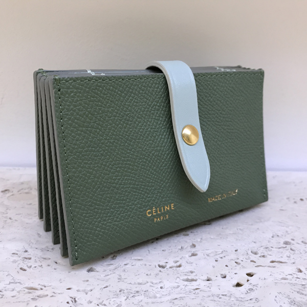 2018SS セリーヌ 財布コピー Accordeonカードケース 104323A15.31OV Olive アコーディオン式カードホルダー