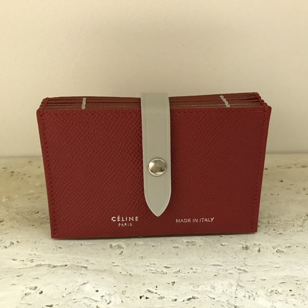 2018SS セリーヌ 財布コピー アコーディオン式カードホルダー 104323A15.27PEカードケース Pop Red ストラップ