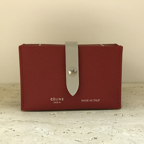2018SS セリーヌ 財布コピー アコーディオン式カードホルダー 104323A15.27PEカードケース Pop Red ストラップ