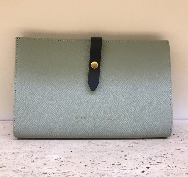 2018SS セリーヌ 財布コピー 104873A15.29PGストラップ長財布 Pastel Green ストラップ