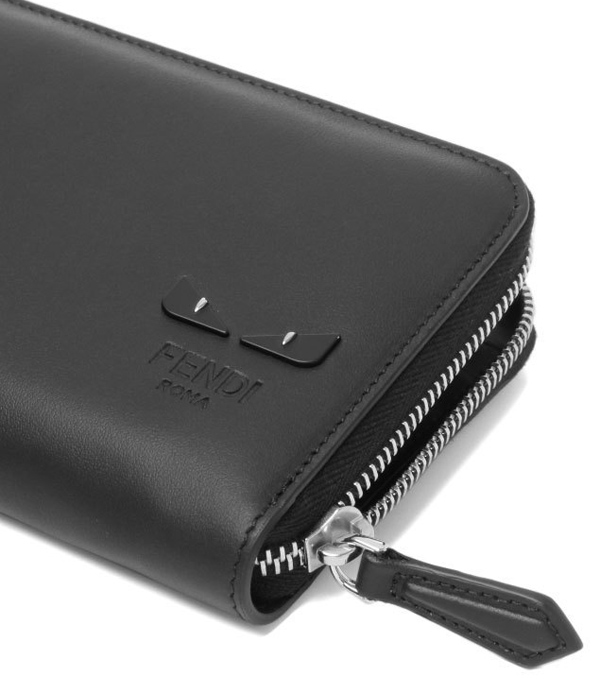 フェンディ 財布 コピー 7M0210 6OC F0GXN ラウンドファスナー長財布 黒 アイのモチーフが印象
