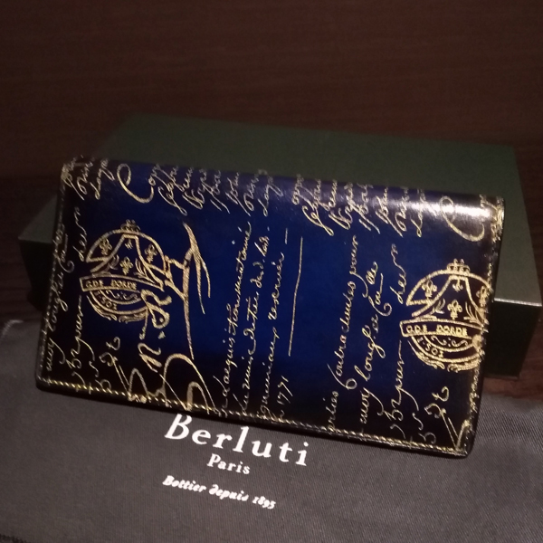 ベルルッティ財布 コピーBerluti Wスタンプx限定ゴールドパティーヌ希少品 ベルルッティ EBENE