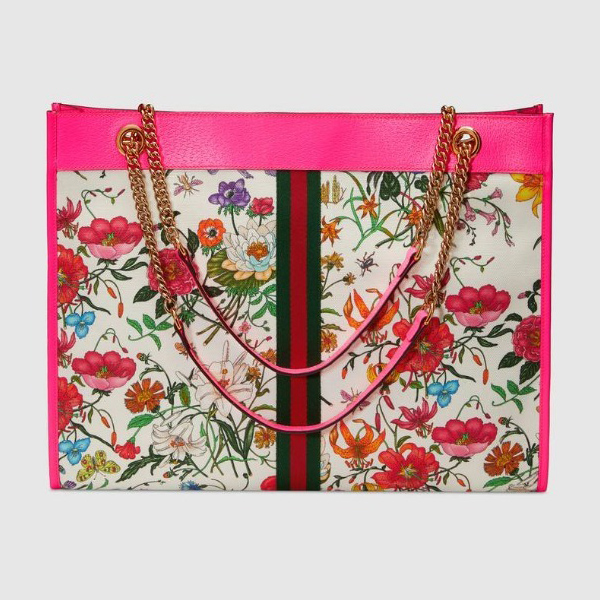 グッチ フローラ プリント19SS Borsa shopping Rajah misura grande 花柄 トート