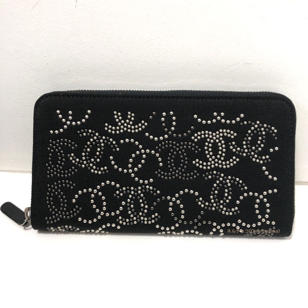 シャネルコピー 華やかキュート ZIP WALLET ジップウォレット ブラック