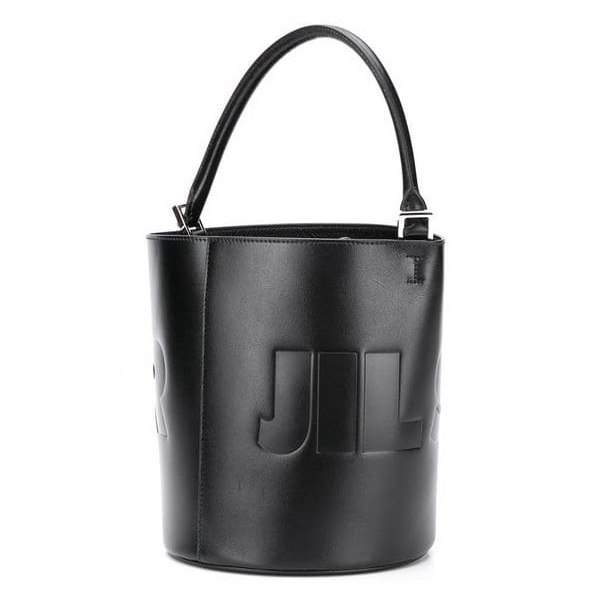 Jil Sander ジルサンダー コピー トートバッグ 19SS ブラックレザー ショッピングバッグ ラージ