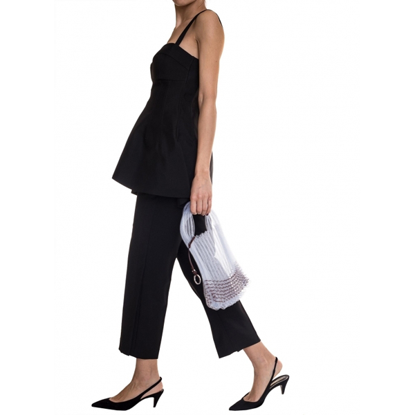 JIL SANDER ジルサンダー コピー スモール透明バッグ ブルー ビーズマーケットショルダー
