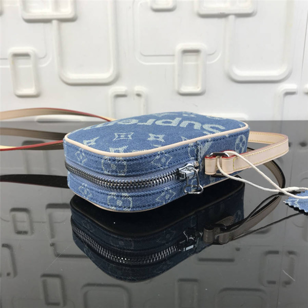 ルイヴィトン シュプリーム Humble Reproduction モノグラム デニム ブルー ラグジュアリー 53434 ショルダーバッグ